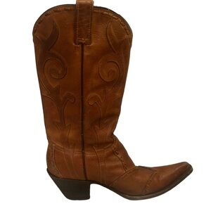 Stetson Women’s Leather Western Cowboy Boots | Brown | Size 8.5